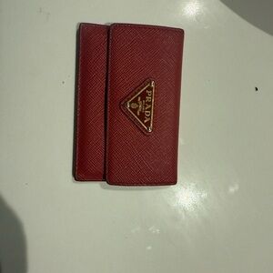 Prada Red Key & Card Holder